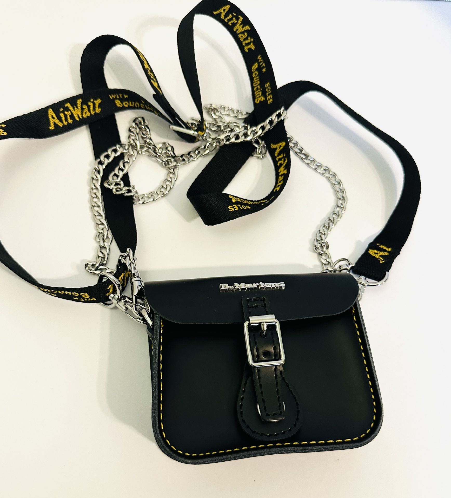 Dr. Martens 5" Satchel Shoulder Bag Black Chain