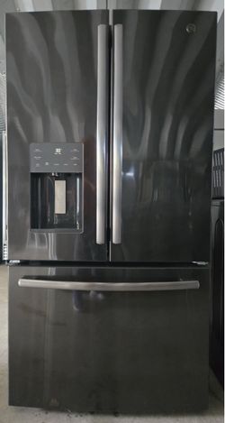 GE slate 3-door French door refrigerator