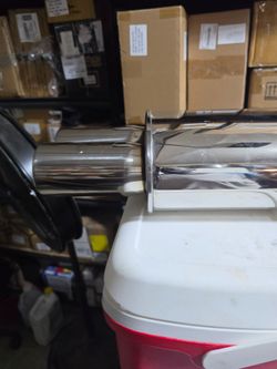 Chrome exhaust muffler dual tips pipe for 2 1/2 tail pipe #909