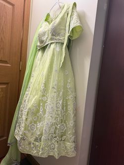 Lehenga in mint color size 40
