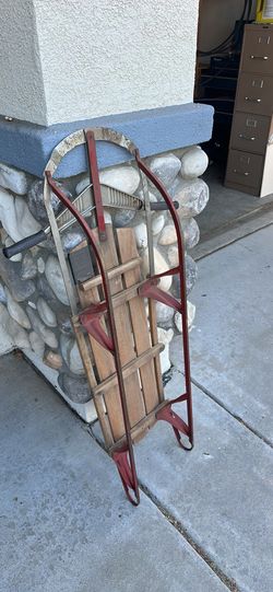Vintage wooden sleds