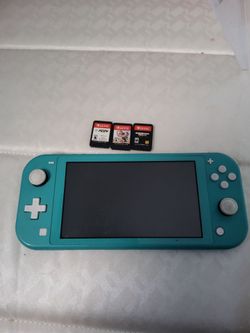 Nintendo Switch Lite Turquoise with 3 Games