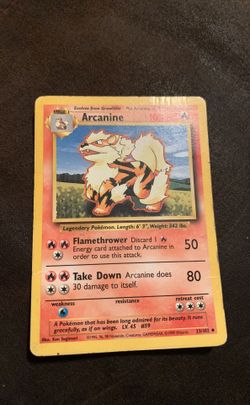 Arcanine Pokémon 1995 card