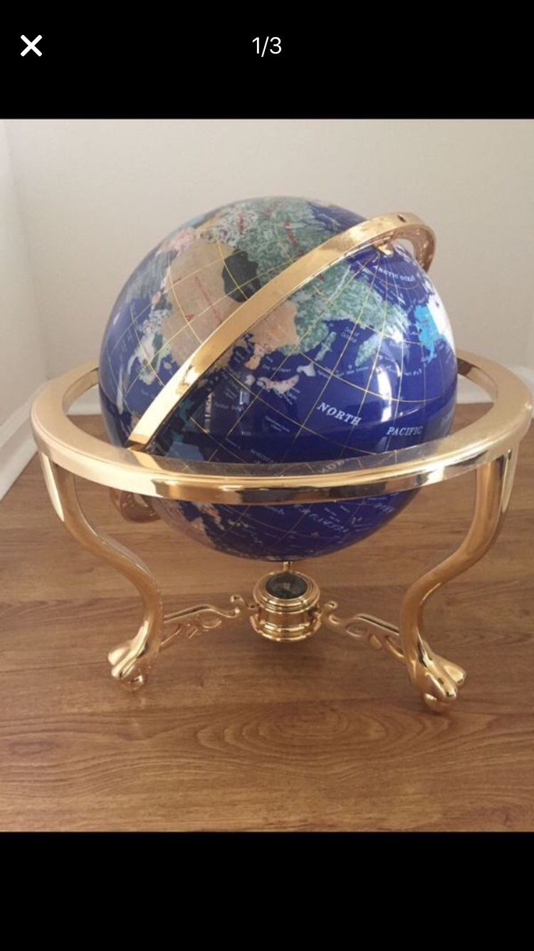 World Globe Gemstone antique