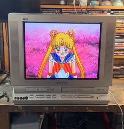 Panasonic 20" Triple Play Gaming Flat CRT TV & VCR/DVD Combo PV-DF2004
