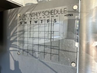Magnetic Acrylic Monthly Calendar for Fridge – Reusable Planner