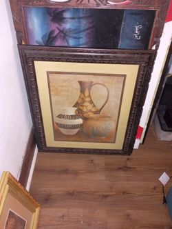 Pottery Set Art Nicely Framed