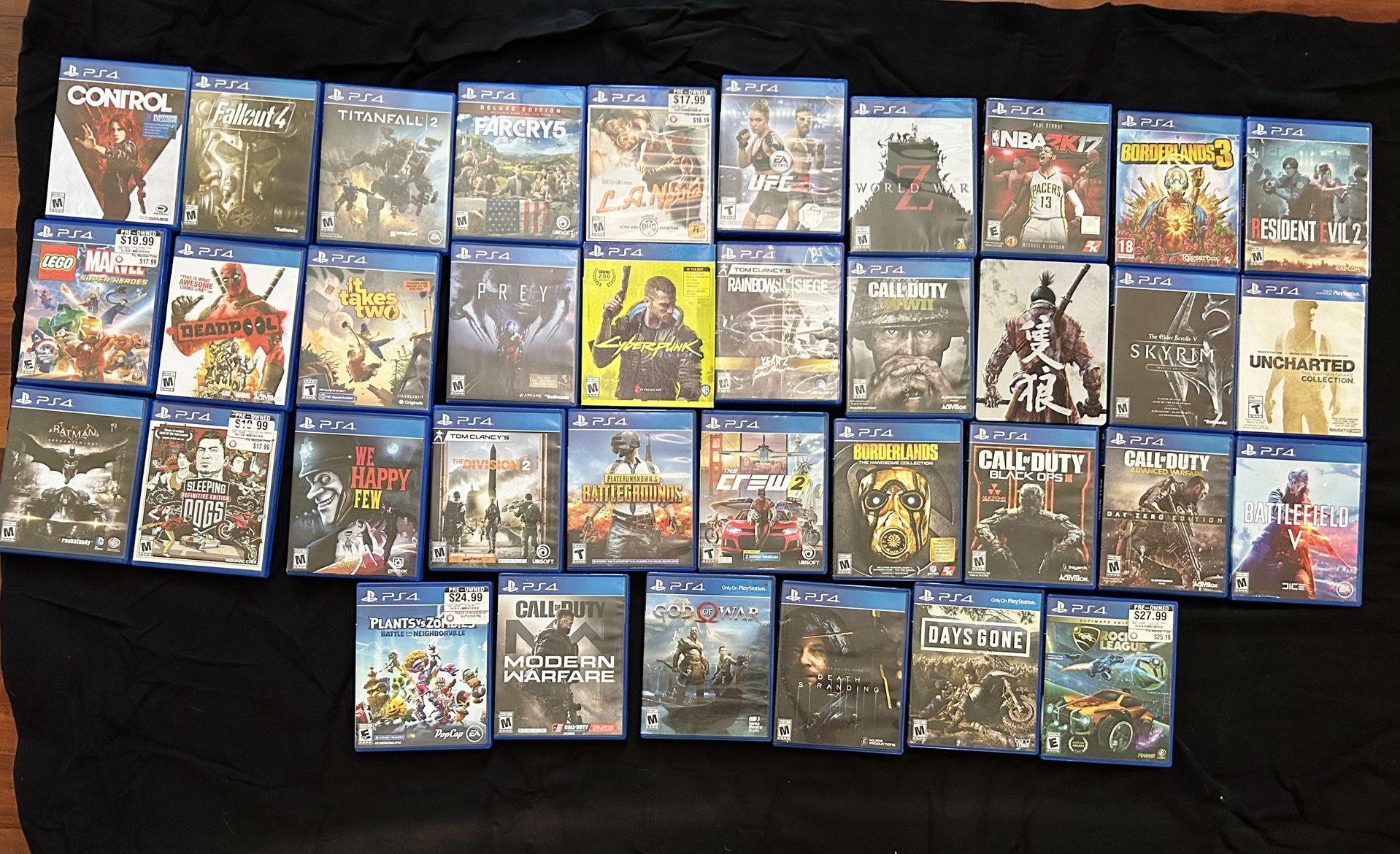 36 Near-New PS4 Games. Will discount bundle for a big gamer