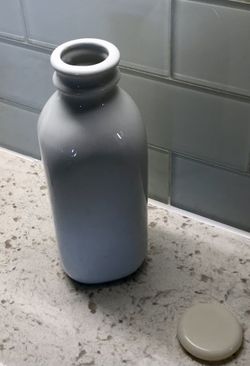 8 Ounce Porcelain Milk Bottle (height 5”) with Plastic Cap 