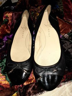 Ivanka Trump black leather flats sz 7.5