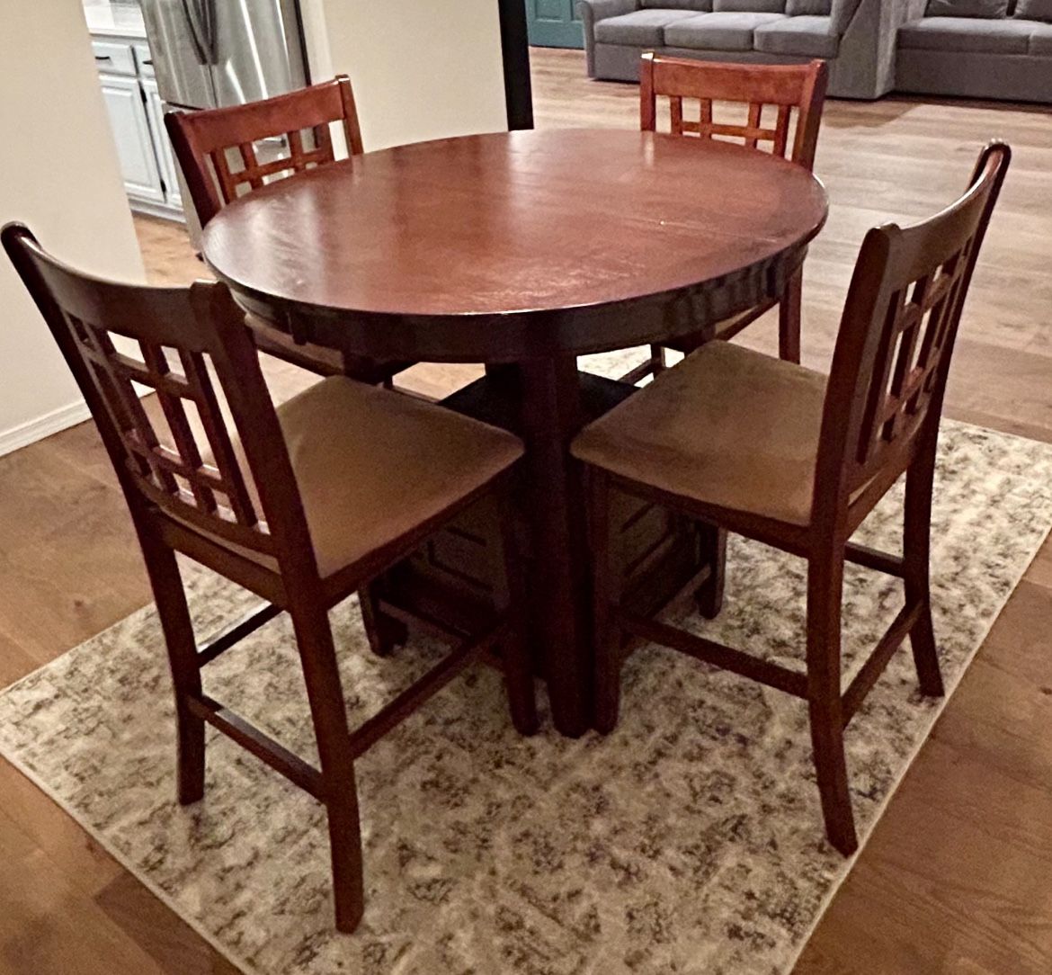 Dining Table and 4 chairs real hard wood
