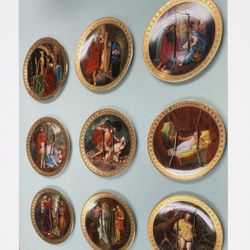 Danbury Mint The Ten Commandments Complete 12 Plate Set 24kt Gold - Mary Mayo