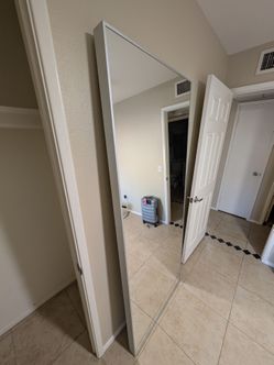 Large mirror.