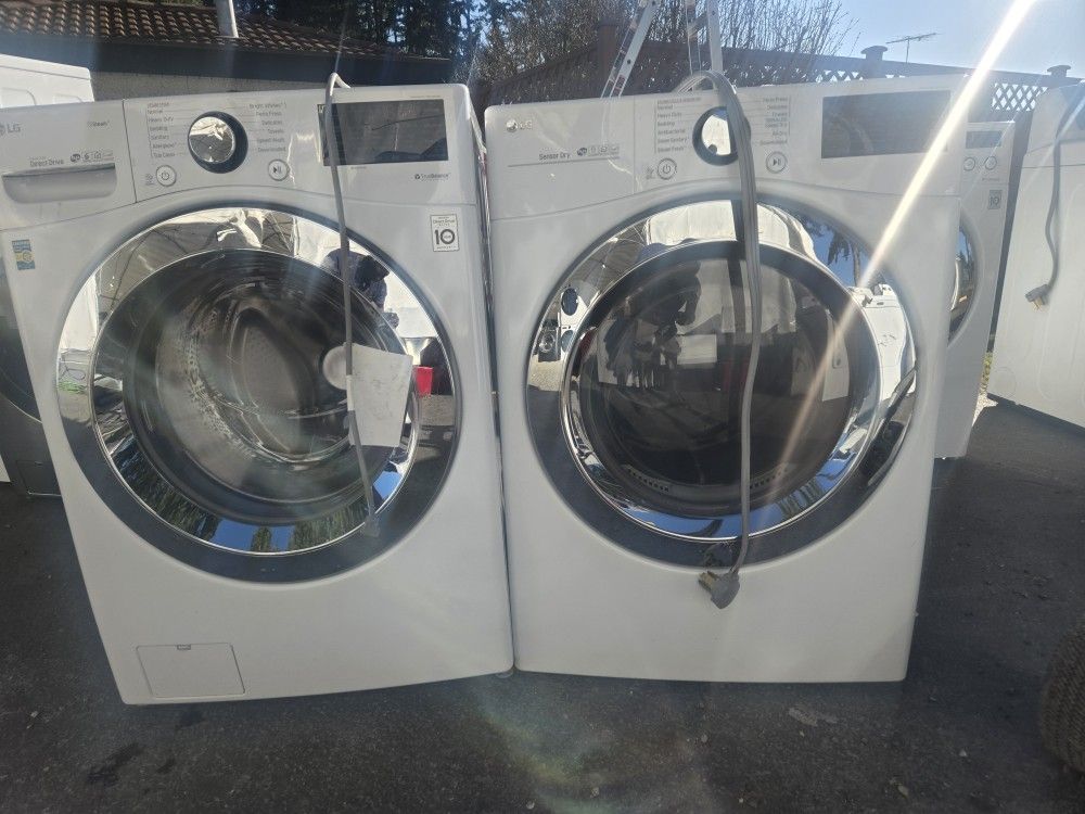 Lg Washer And Dryer Set Electric Lavadora Y Secadora 30-day Warranty