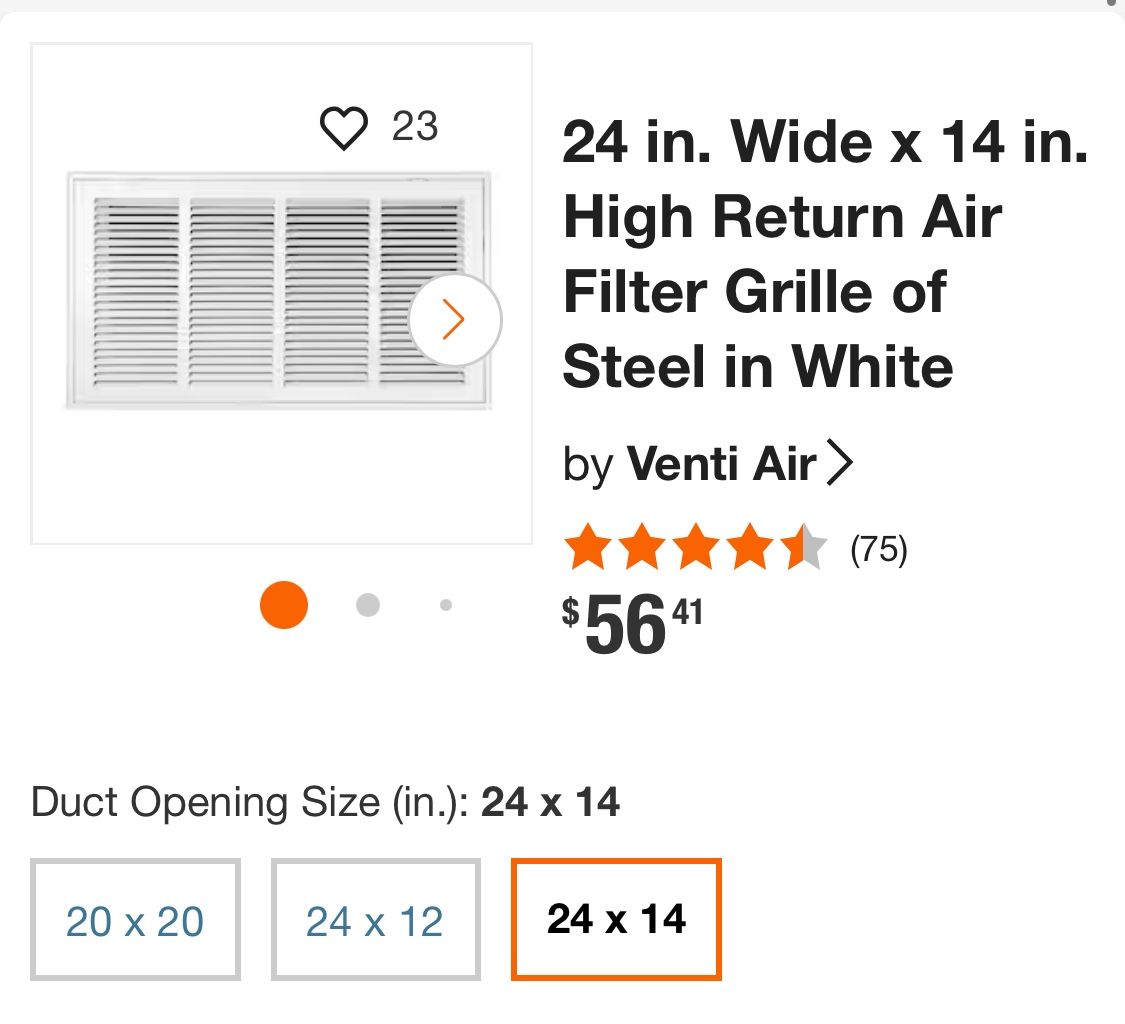 High Return Air Filter