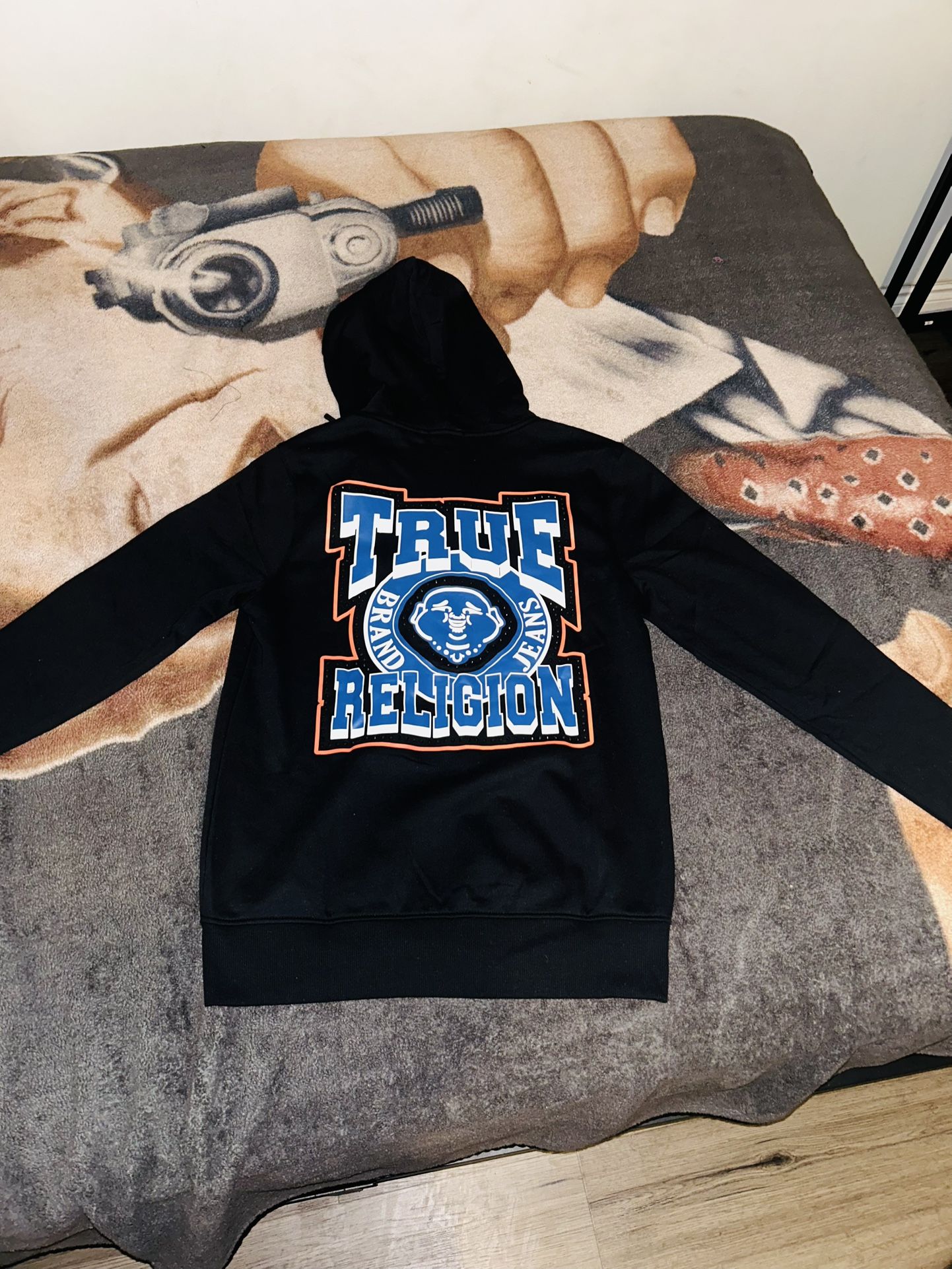 True Religion Black Hoodie Zip Up
