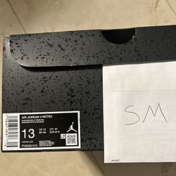 Mens Nike Air Jordan Black Cat 4 IV Size 13 With Email Receipt 