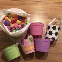 Easter Baskets And Eggs 