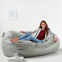 XL Grey Beanbag Lounger (35lbs)