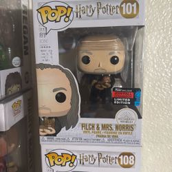 Harry Potter Filch And Mrs. Norris Funko Pop 