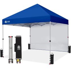 Crown Shades Pop-Up Canopy Tent with Sidewall