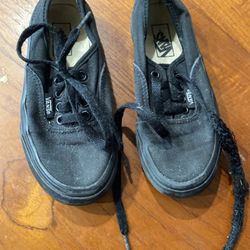 Toddler All Black Vans. Need New Laces. Size 11. Pre-owned