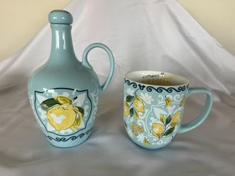 Disney Olive Oil Decanter & Coffee Mug