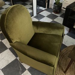 Velvet Green Sofa Rocking Chair