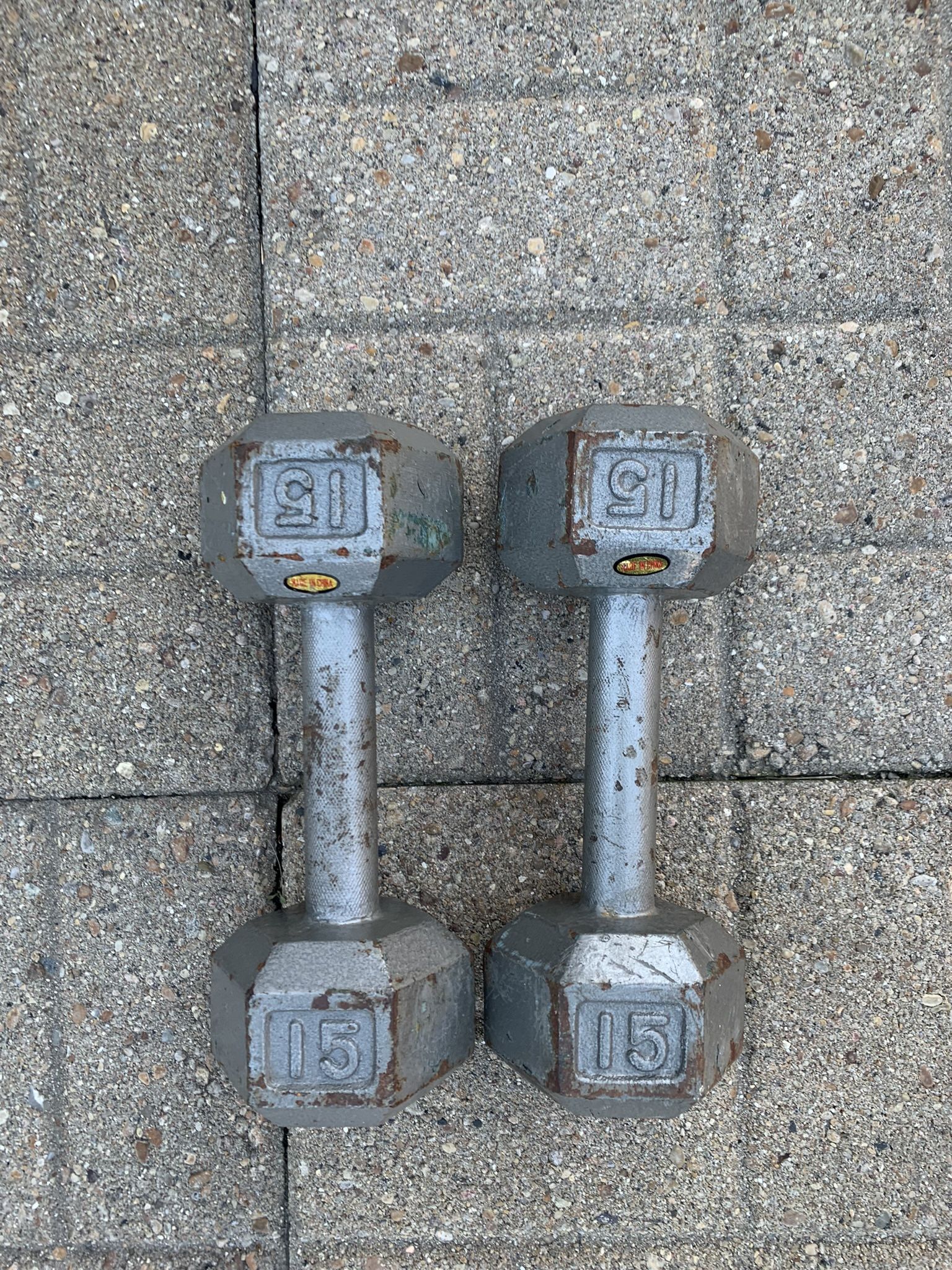 15 Pound Dumbbells 