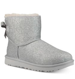 UGG Women's Mini Bailey Bow Sparkle Booties Size 8
