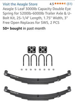 Aeagle 5-Leaf Trailer Axle Leaf Spring Kit 2-Pack
