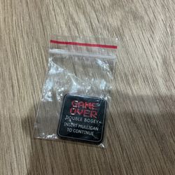 Game Over Double Bogey Golf Enamel Pin