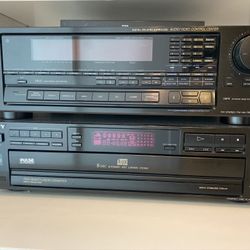 Sony fm stereo fm-am receiver + compact 5 disc player