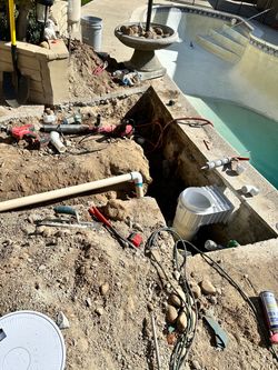 PVC piping pool skimmer return