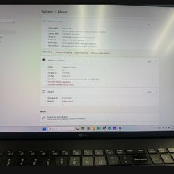 LG GRAM 17in laptop (i7, 16GB memory) 
