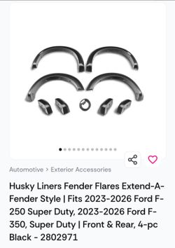 Husky Liners Fender Flares Ford F-250/F-350 4-pc Black