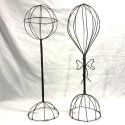 Antique Metal Wire Hat Stands