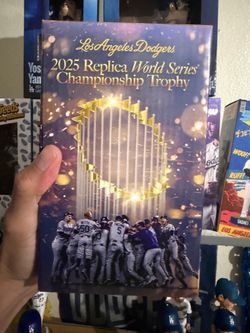 2025 dodgers back to back World Series replica trophy. 2026 SGA