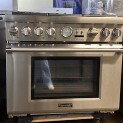 THERMADOR 36”WIDE DUAL FUEL RANGE STOVE STAINLESS STEEL 