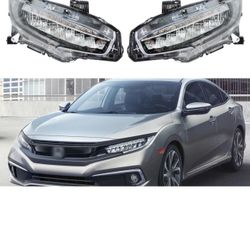 For Honda Civic 2016-2019 LED Headlights Headlamps Chrome Left&Right Plug&Play