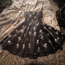 Black Skull Dress From Hot Topic