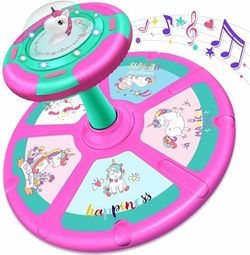 Unicorn Sit & Spin Toy for Toddlers – LED Lights & Music