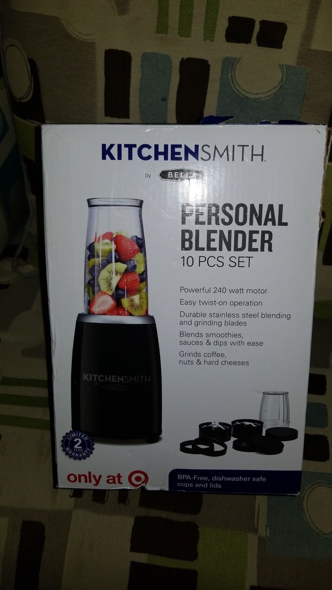 KitchenSmith by Bella Personal Blender Set - Black