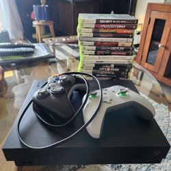 Xbox One With Controller & Games