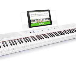Alesis Recital – 88 Key Digital Piano Keyboard  WHITE 