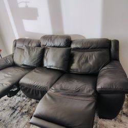 Italian Leather Electric Reclinable Sofa Matuzzi 