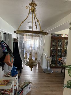 Brass Chandelier Entryway Light 