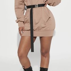 New fashion nova “Sara” Sweatshirt Mini Dress