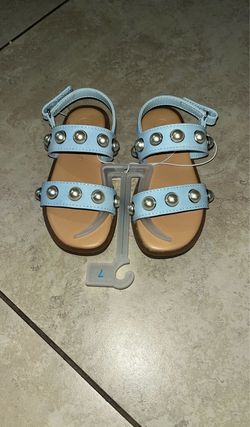 Cat & Jack Toddler Girl’s Sandals with Pearl Accents, Size 7