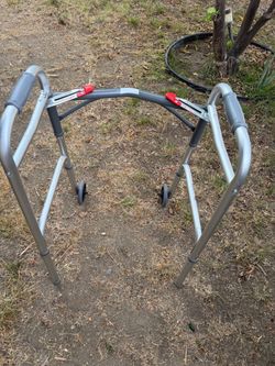 Adult Folding Walker with Front Wheels